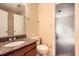 The bathroom features a granite countertop and a large mirror at 2068 Bedford Ct, Lithonia, GA 30058