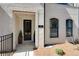 Inviting front entrance with brick exterior and modern door at 710 Hudson Way, Roswell, GA 30076