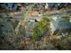 Aerial shot showcasing the home's layout within the neighborhood at 3966 Creekview Ridge Dr, Buford, GA 30518