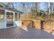 Spacious wooden back deck leading to screened-in porch with view of backyard at 1521 Bentcreek Dr, Marietta, GA 30062