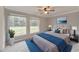 Bright bedroom with blue accents and two large windows at 2390 Morgan Ne Rd, Marietta, GA 30066