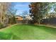 Lush backyard with green grass and mature trees surrounded by a wooden fence providing privacy at 648 Cooledge Ave, Atlanta, GA 30306