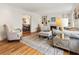 Elegant living room with fireplace and built-in shelving at 124 The Prado, Atlanta, GA 30309