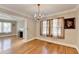 Elegant dining room featuring hardwood floors and a chandelier at 2953 Hardman Ne Ct, Atlanta, GA 30305