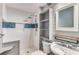 Modern bathroom features a tiled shower with a rainfall showerhead and modern fixtures at 3568 Univeter Rd, Canton, GA 30115