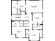 Second floor layout featuring bedrooms, bathrooms, closets, laundry, and a hall at 4727 Tiger Blvd, Duluth, GA 30096