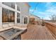 A beautiful wooden deck with a fire table and comfortable seating, ideal for relaxation at 108 Rex Ave, Canton, GA 30114