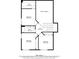 Floor plan highlighting three bedrooms, a bathroom, and an open to below area at 108 Rex Ave, Canton, GA 30114