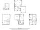 Collection of floor plans, each showing different levels and layouts of the property at 108 Rex Ave, Canton, GA 30114