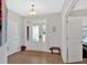 Entryway foyer with tile floors, sidelights, and coat closet with white doors at 108 Rex Ave, Canton, GA 30114