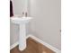 Powder room features modern pedestal sink and faucet at 108 Rex Ave, Canton, GA 30114