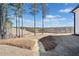 Backyard view showing the steps to the large yard with wooded views at 847 Cumberland Ave, Dallas, GA 30157