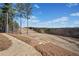 Expansive land with newly installed straw and growing trees, showcasing a potential building site with blue skies at 847 Cumberland Ave, Dallas, GA 30157