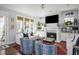 Cozy living room features a fireplace, stylish furnishings, and ample natural light for a warm ambiance at 219 Dawson Dr, Woodstock, GA 30188