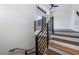Modern staircase with wood treads, and iron handrails at 622 Bellemeade Nw Ave # 4, Atlanta, GA 30318