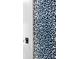 Close up of navy blue and white printed wallpaper at 11279 Serenbe Ln, Chattahoochee Hills, GA 30268