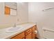 Cozy bathroom featuring a single sink vanity and wall-mounted towel bar at 1184 Alemeda Dr, Marietta, GA 30066