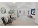 Spacious main bedroom features high ceilings, natural light, and a serene color palette at 1921 Harrison Park Dr, Atlanta, GA 30341