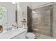 Modern bathroom with a glass shower door at 3286 Sweetleaf Ln, Buford, GA 30519