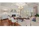 The cozy living room boasts a coffered ceiling, fireplace, and plush furnishings, creating a warm atmosphere at 3286 Sweetleaf Ln, Buford, GA 30519