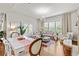 Bright living room featuring hardwood floors, lots of natural light, chandelier, and stylish furnishings at 3286 Sweetleaf Ln, Buford, GA 30519