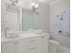 Modern bathroom with double vessel sinks, white vanity, and sleek fixtures at 255 Marjean Way, Alpharetta, GA 30009