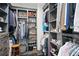 Well-organized closet with gray shelving, hanging rods, and storage for clothes and shoes at 255 Marjean Way, Alpharetta, GA 30009