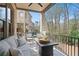 Covered patio with comfortable seating area, perfect for outdoor relaxation at 255 Marjean Way, Alpharetta, GA 30009