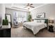 Calming bedroom features neutral tones, soft carpet, and great natural lighting at 4309 Elliott Way, Smyrna, GA 30082