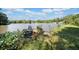 Lakeside view with wooden dock, perfect for nature enjoyment at 395 Lake Swan Ct, Hiram, GA 30141