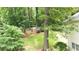 An elevated view of the backyard showcases the manicured lawn and surrounding greenery at 1165 E Beechwood Nw Dr, Atlanta, GA 30327