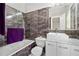 Modern bathroom features a vessel sink, bathtub, and decorative tiles at 1165 E Beechwood Nw Dr, Atlanta, GA 30327