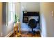 Home office nook with built-in desk and shelves, plus a window at 1165 E Beechwood Nw Dr, Atlanta, GA 30327