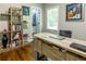 Inviting home office featuring a modern desk and shelving, perfect for remote work at 1165 E Beechwood Nw Dr, Atlanta, GA 30327