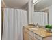 Bathroom with vanity and shower with curtain at 3324 Peachtree Rd # 2717, Atlanta, GA 30326