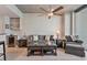 Cozy living room with concrete ceiling, neutral decor, and stylish furnishings at 3324 Peachtree Rd # 2717, Atlanta, GA 30326