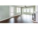 Bright and airy living room features hardwood floors and a classic fireplace at 148 Murray Hill Ne Ave, Atlanta, GA 30317