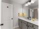 Stylish bathroom with a modern vanity and contemporary finishes at 6455 Quiet Cove Rd, Cumming, GA 30041