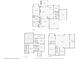 Detailed floor plan of the first floor, second floor, and basement, showcasing the layout and dimensions of each room at 6455 Quiet Cove Rd, Cumming, GA 30041