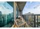 Balcony with seating and city views at 1080 Peachtree Ne St # 1902, Atlanta, GA 30309