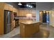 Modern kitchen with stainless steel appliances and a center island at 204 Walker Sw St # 208, Atlanta, GA 30313