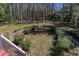 Large lot in the backyard with mature trees and privacy hedge rows creating a private park-like setting at 2426 Westland Way, Acworth, GA 30102