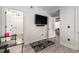 This bedroom has a sleek workspace and easy access to the ensuite bathroom at 200 River Vista Dr # 608, Atlanta, GA 30339