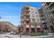 Low angle shot of a stylish apartment building with attractive landscaping at 200 River Vista Dr # 608, Atlanta, GA 30339