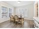 Bright dining room with ample natural light, hardwood floors, and a view of the exterior at 6145 Stargazer Way, Cumming, GA 30028