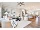 A spacious open-concept living room flows into a modern kitchen and dining area at 1047 Brandsford Nw St, Atlanta, GA 30318