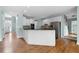 Open kitchen with stainless steel appliances, granite countertops, and a breakfast bar at 2883 Observation Nw Pt, Marietta, GA 30064
