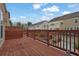 Spacious wooden deck, perfect for outdoor relaxation and entertaining, with a view of the surrounding neighborhood at 4874 Seldon Se Way, Smyrna, GA 30080