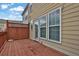 Private wood deck with backyard view and access to home interior at 4874 Seldon Se Way, Smyrna, GA 30080
