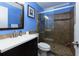 Modern bathroom with frameless glass shower, vanity and stylish fixtures at 1341 Inman Ct, Norcross, GA 30093